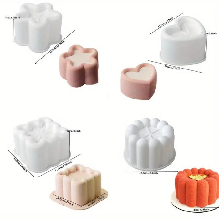 4PCS Set Silicone Baking Molds for Mousse